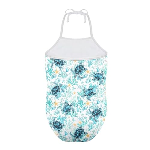 Image of ELEQIN Cartoon Animal Cute Girls One Piece Swimsuit Adjustable Swimwear for 3Y-10Y