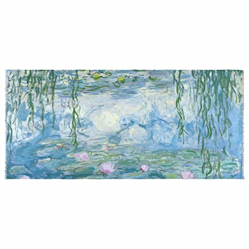 Women's Fashion Scarves Monet Water Lilies Willow Floral Spring Long Shawl Wraps Large Scarf