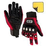 YGQ Gants de Moto à Coques en Acier pour Hommes, Gants de Protection renforcés pour écrans tactiles, avec Coque Rigide et Rembourrage de Paume, pour la compétition et Le Cyclisme
