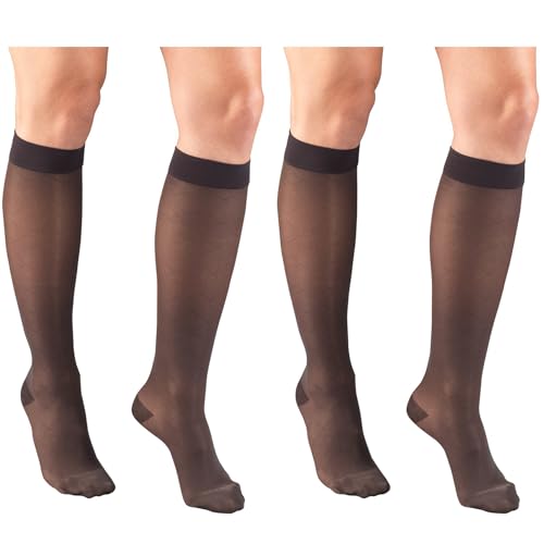 Image of Truform Compression 15-20 mmHg Sheer Knee High Stocking