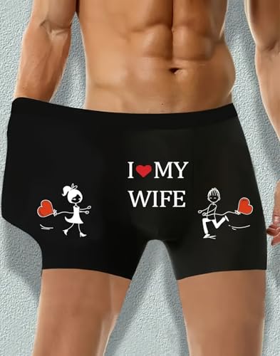 Sexy Code 1701 3-Pack Men's Boxer Briefs Funny I Love My Wife Underwear Soft & Stretchy Novelty Boxer Shorts for Men4