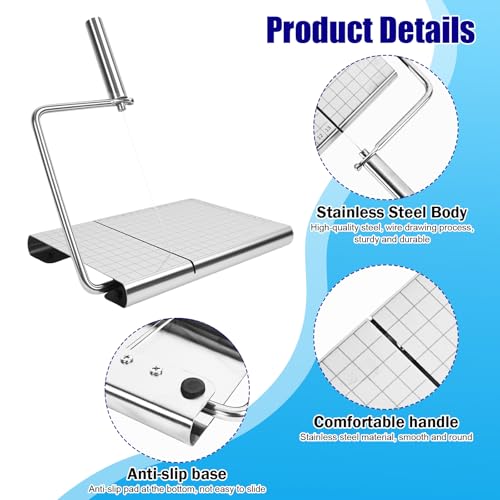 Soap Cutter for Soap Making – Adjustable Stainless Steel Wire Cutter with Scale, Professional Soap Slicer for Candle, Butter and Cheese by Dyskolos - Used condition - Image 4