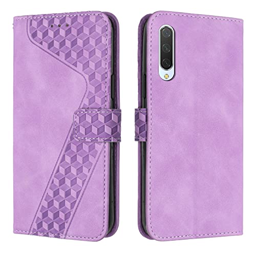 OKZone Cover per Xiaomi Mi CC9E/Xiaomi Mi A3, Custodia in PU Pelle per Xiaomi Mi CC9E/Xiaomi Mi A3, Custodia a Libro Portafoglio con Chiusura Magnetica e Slot per Carte Wallet Case Flip Cover(Porpora)