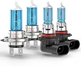 SYJIIP Upgraded Halogen Headlight Bulbs Compatible for Subaru Legacy 2005-2014/Outback 2010-2014, 9005 High Beam H7 Low Beam Headlamp Lights, Plug N Play, 6000K White, 300% Brightness,4-Pack