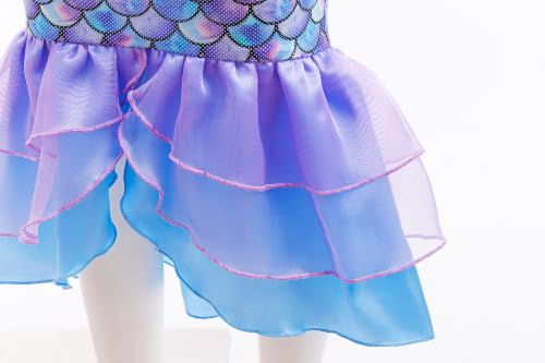 Image of Girls 4pcs Swimsuit Bathing Suit Princess Bikini Set for Toddler Little Kids Beach Swimwear