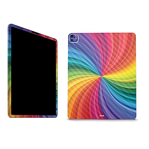 Image of MightySkins Carbon Fiber Skin Compatible with Apple iPad Pro 12.9 inch M2 6th Gen (2022) Full Wrap Kit - Color Swirl | Protective, Durable Textured Carbon Fiber Finish | Easy to Apply | Made in The USA