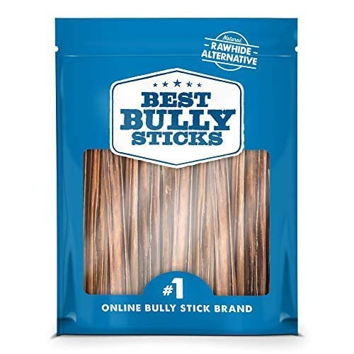 Best Bully Sticks 6-inch Gullet Thin Stick Dog Treats (25 Pack) - All-Natural Beef Dog Treats - Hollow, Quick Chew Snack for All Dogs - Great for Teething Puppies, Senior Dogs, Light Chewers