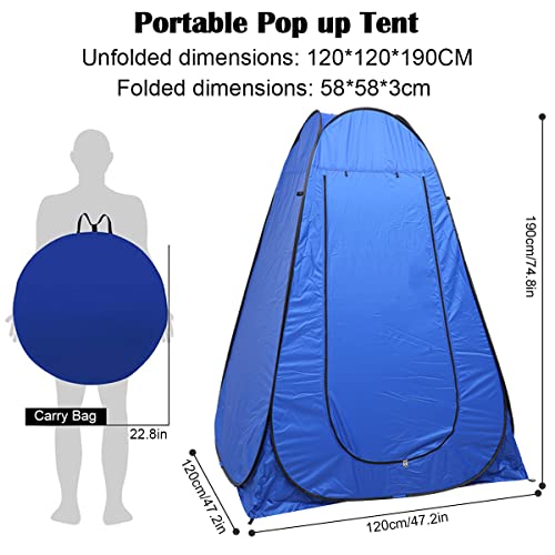 Pop-Up-Tent-Upgrade-Privacy-Shower-Tent-Portable-Outdoor-Sun-Shelter-for-Toilet-Camping-Biking-Beach-Blue