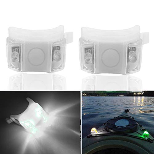 Botepon 2Pcs Boat Kayak Battery Navigation Lights Safety Lights Boat Bow Lights Stern Lights Bike Lights Pet Lights Night Running Lights with 3 Modes