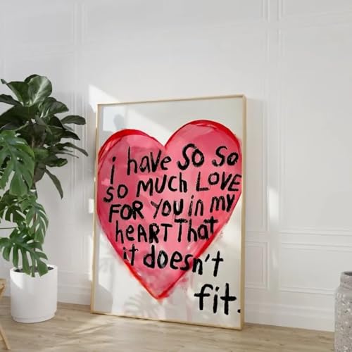 Citation romantique de la toile murale Tant d'amour déco - 2