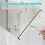 2pcs Shower Squeegee for Glass Doors with Adhesive Hanging Hook Set - Image 4