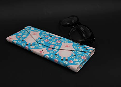 Image of Real Sic Glasses Case for Men and Women - Magnetic Folding Hard Shell Sunglass Holder - Inspired by Adorable Animals
