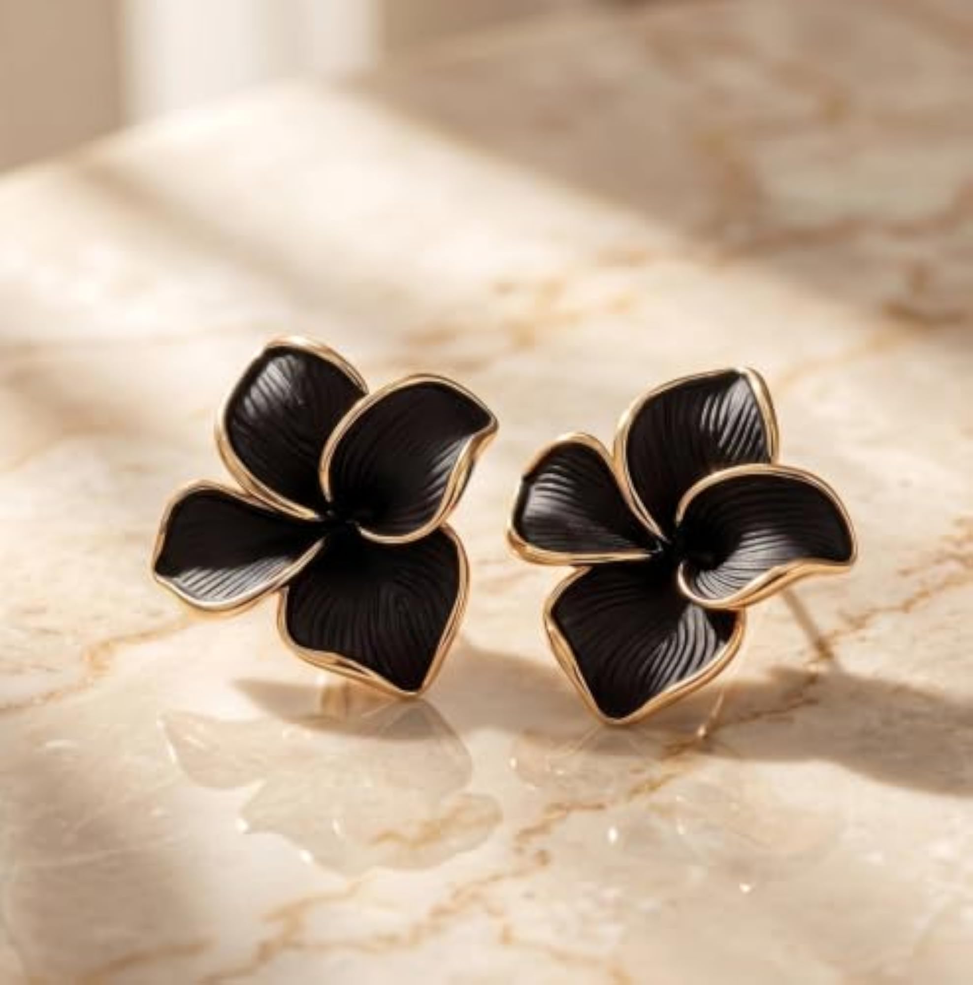 Flower Stud Earrings for Girls, Enamel Floral Design