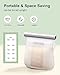 Lictin 8PCS Silicone Breastmilk Storage Bags, 8.5oz/250ml Reusable Breast Milk Storage Container, BPA-Free Self-Standing Milk Storing Bags for Breastfeeding, Leak-Proof Baby Food Storage Containers