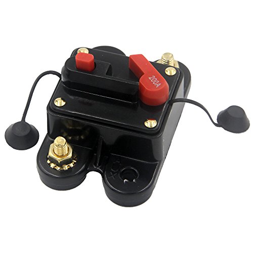 Image of Circuit Breaker 60A 80A 100A 150A 200A 250A Car Audio Fuse Holder for Trolling Motor Auto Marine Boat ATV RV Stereo Audio Inverter System Protection 200 Amp