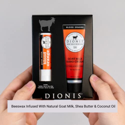 Dionis - Goat Milk Skincare Blood Orange Scented Lip Balm And Hand Cream Set (.28Oz And 1 Oz) - Made In The Usa - Cruelty-Free And Paraben-Free #TOP5