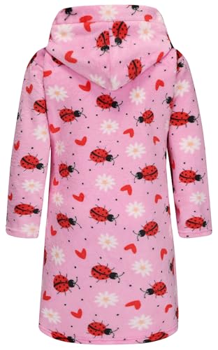 Image of Kids Hooded Bathrobe Girls Soft Plush Hooded Flannel Pajamas Sleepwear Boys Spa Robe