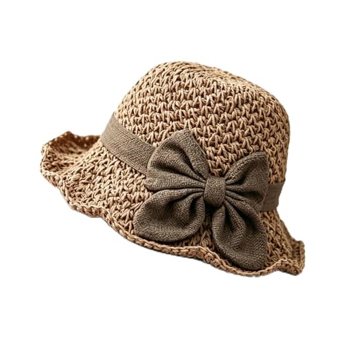 Sun Hats for Women UK Straw Bucket Wide Brim - Packable UV P