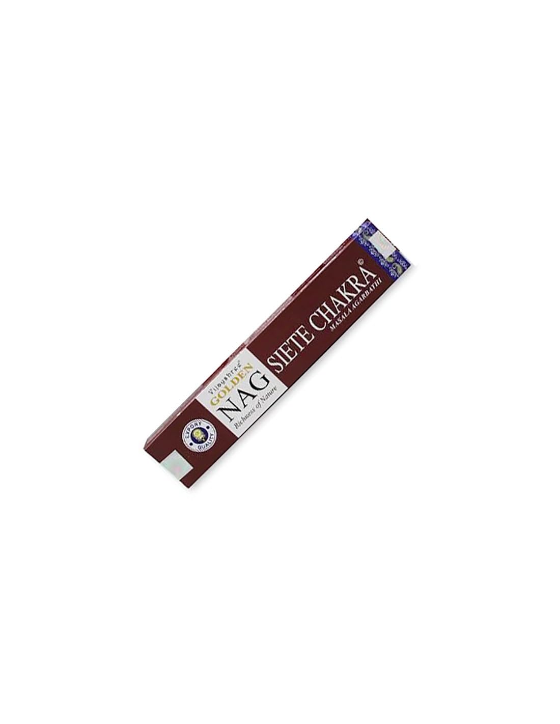 Vijayshree Natural Golden Nag Seven Chakra Masala Agarbathi Incense Sticks 15G Single Packet
