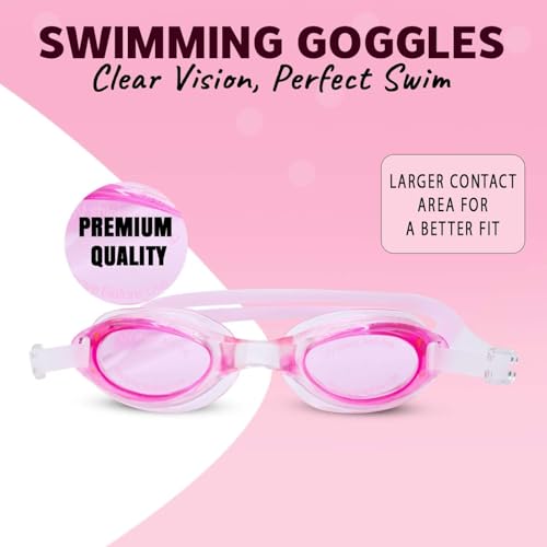 Image of PELO Inflatable Swimming Water Pool Party Summer Bath Tub for Kids and Adults (Swim goggle Pink)