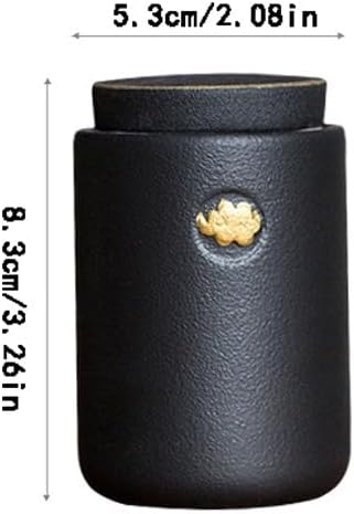 SONGCHAO Sugar Jar Xiangyun Tea Can, Ceramic Mini, Portable Sealed, Storage Warehouse Tea Canister