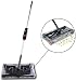 Produktbild LONGITUDE Elektrischer Besen Swivel Sweeper Akku Kehrbesen Aufladbar Kabellos Kehrer mit 4-seitiges 360° Bürstensystem - Besten Haushaltshelfer für Hunde- oder Katzenbesitzer