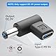 GINTOOYUN 2PCS 9V DC Power Connector Adapter 90 Grad Winkel Buchse USB C auf Stecker DC 5.5mm x 2.1mm Konverter 9V USB Typ C Eingang auf DC5521 Ausgang Adapter (9V)