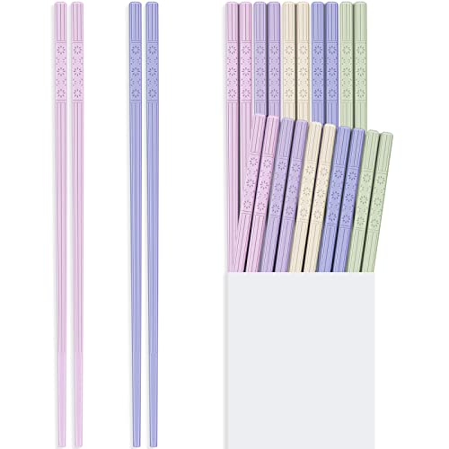 Hiware 10-Pair Reusable Fiberglass Chopsticks