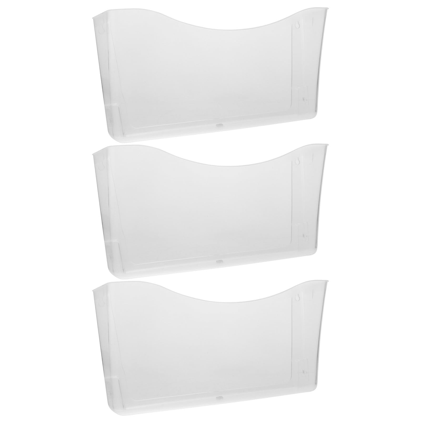 Happyyami Aktenhalter aus ABS Wandmontierter Transparent 3 Stück