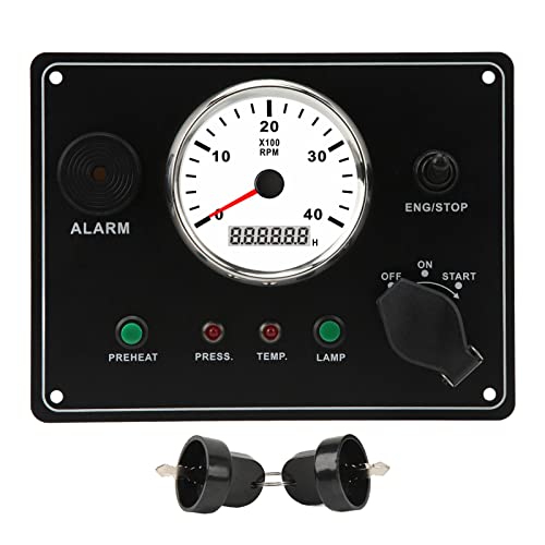 Panel de Instrumentos para Barcos con Tacómetro Multifunción Contra Salitre IP67 6