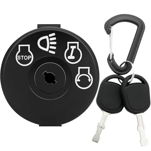 Wawews Ignition Switch with Key 4 Position 7 Terminals 532175566 for Cub Cadet Husqvarna Craftsman John Deere MTD AYP Delta Riding Mowers Replaces 175566 925-04227B 925-1741 GY20074
