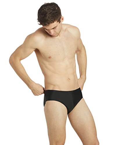 Sporti Maiô Iswim Essential liso, Preto, 36