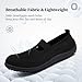 DLWKIPV Women's Slip-On Barefoot Flats Casual Fashion Walking Tennis Minimalist Shoes Wide Toe Box Sneakers Lightweight Comfortable Loafers Rubber Sole Black Size US 10