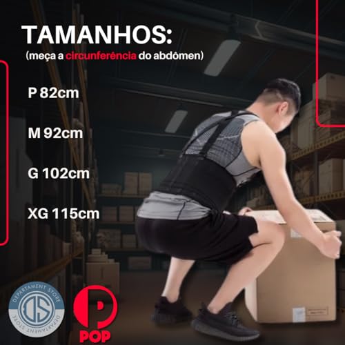 Cinto Lombar proteção coluna EPI corretor postural | Equipamento ideal para carregar cargas pesadas