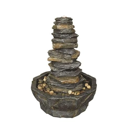Aqua Creations Stacked Slate Monolith Rock Effect Mains Power Water Feature