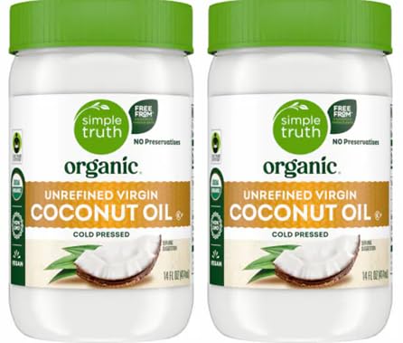 Organic Unrefined Virgin Coconut Oil (2 Jars, 14 oz. each)