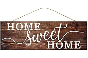 Wooden Home Sweet Home Sign - Rustic Farmhouse Decor for Front Door, Wall, Wreath