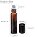 Amber Glass Roller Bottles,10 Pack 10ml 0.33fl oz Natural Polished Stones Gemstone Roller Ball Bottles,Refillable Thick Glass Roll-on Bottle For Essential Oils,Perfume-Healing Crystal Chips Inside