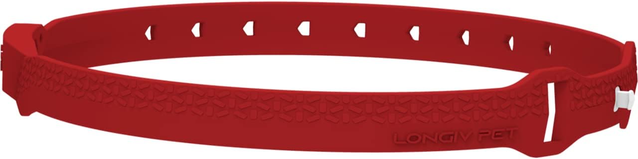 Longiv Pet Therapeutic Collar for Dogs and Cats, with far Infrared and Magnetics for Pain Relief, Muscle & Joint Pain from Dog Arthritis & More - Infrared Waves from 4 to 14 microns. (XL, Red)