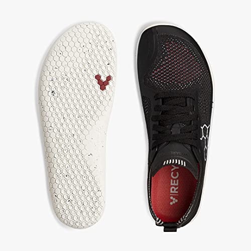 Vivobarefoot Geo Racer Knit, Womens Vegan Ultra-Light Trainers With Barefoot Sole Obsidian #TOP2