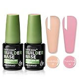 Love easy Hema Free Builder in a Bottle Extension Repair Nail Gel- 2PCS 0.5oz Sheer French Neutral P