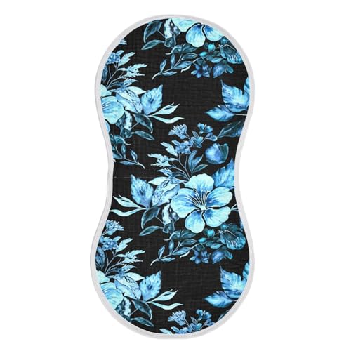 Flowers Watercolor Tranquil Burp Cloths for Babies Burp Rag Cotton Spit Up Rag for Babies Girls Infants2