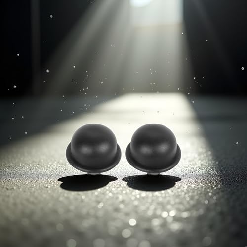 Image of BWESOO Black 1Pair Replacement Plastic Stud Feet Pads for Luggage Bags Suitcase Stand Feet Luggage and Travel Gear