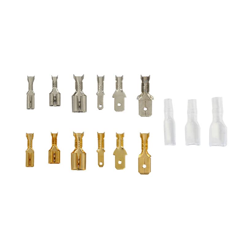 540Pcs Assorted 2.8/4.8/6.3mm Female Male Terminals Electrical Spade Wire Butt Connectors Lugs Cable Splice Crimp Terminals Kit VUQLDHAYZ