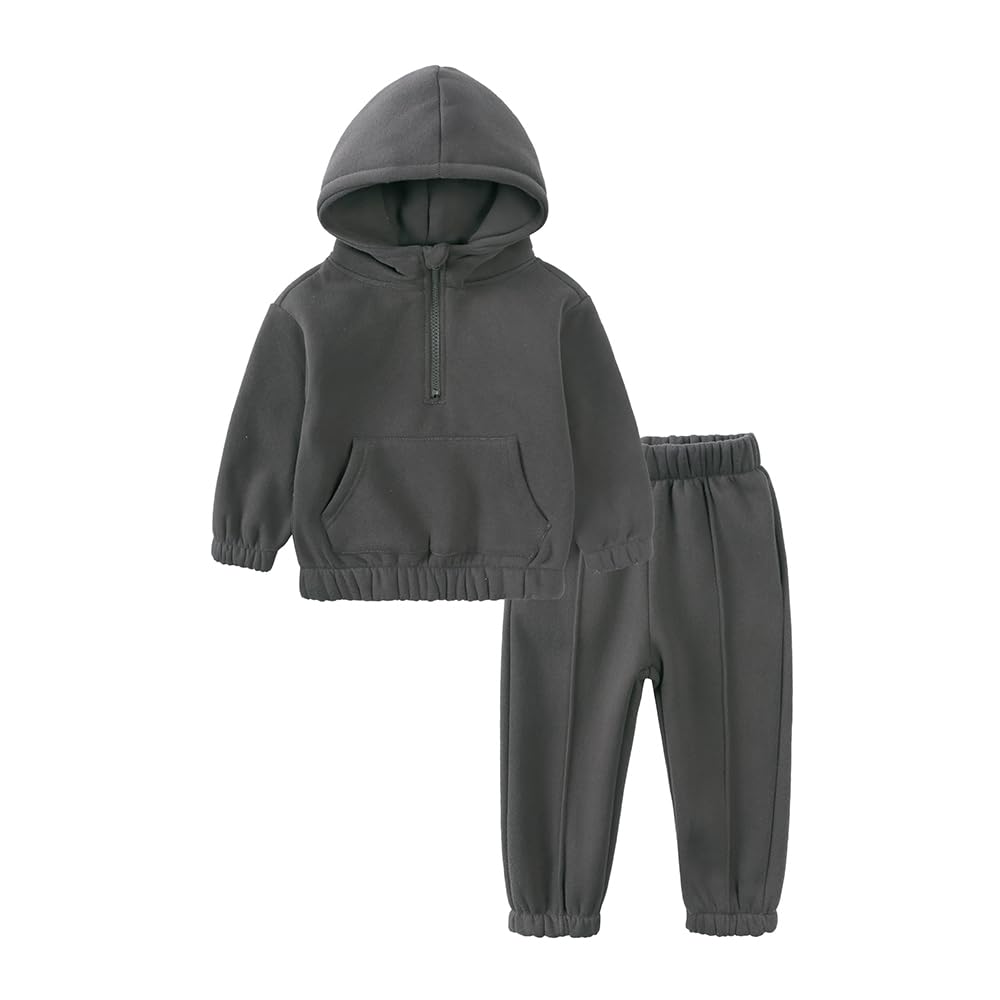 MYGBCPJS Youth 2PCS Jogger Outfits Set Fleece Hooded + Sweatpants Boys Girls Athletic Sweatsuits Pullover Clothes
