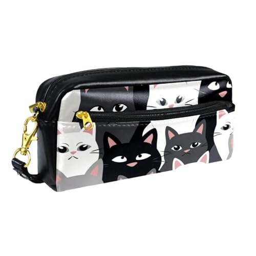 Astuccio per matite astucci per simpatico gatto astuccio per penne bianco nero