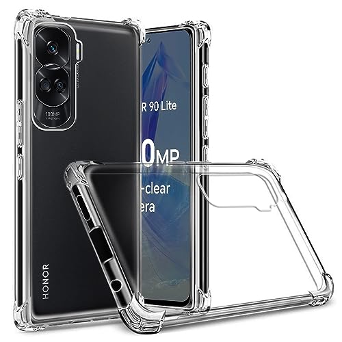 gueche Case for Honor 90 Lite Crystal Clear Shockproof Phone Cover Soft TPU Protective Ultra thin Slim Fit Smartphone Case For Honor 90 Lite Cases Coque funda Hülle 6.7-Inch (Not for Honor 90)