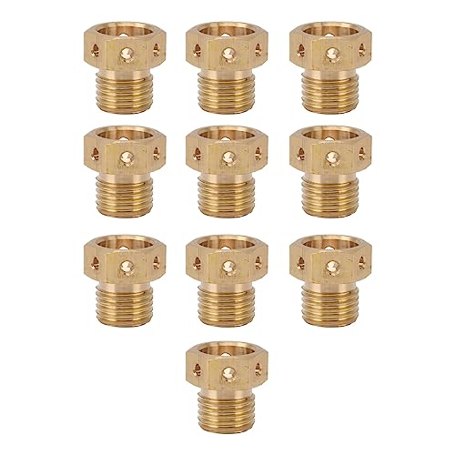 Lybunair 10PCS Brass Misting Nozzles with Multiple Holes for Anti Fine Mist Cooling System for Garden Lawn (M14*1.5)