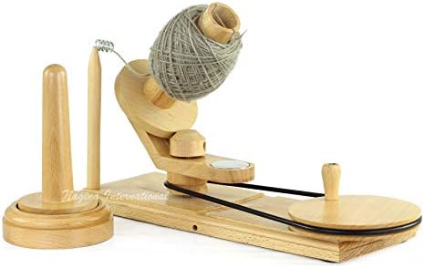 Nostepinne Maple Wood Center Pull Ball Yarn Winder | Knitting Crochet Accessories | Yarn Storage | Nagina International (Beech Winder)