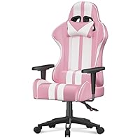 bigzzia Gaming Chair with Lights Computer Game Chair RGB Led, PU Leather Video Game Chair for Adults with Footrest